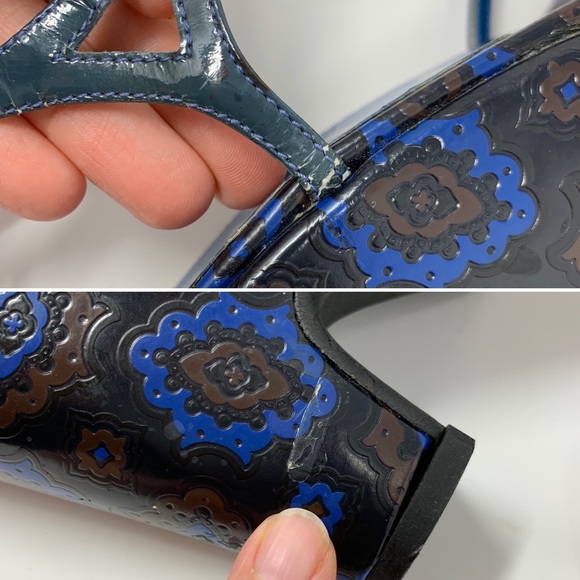 Prada Platform Sandal Strappy Ikat Pattern 35.5 - Picture 8 of 8